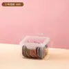 Caja de Almacenamiento con Cuerda para Corbata Infantil Caja de Tarjetas para el Cabello Gomas Elásticas Almacenamiento para Niñas Bebés Accesorios para la Cabeza con Tapa Caja de Joyería Transparente