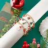 Pulseras Navideñas Populares Transfronterizas Europeas y Americanas, Pulseras Sencillas y de Moda con Múltiples Colgantes de Papá Noel, Reno y Bastón para Niñas