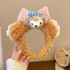 Diadema de Felpa con Estampado de Leopardo Rosa y Moño de Gatito para Mujer, Diadema Linda Versátil para Lavarse la Cara, Pasador, Tocado de Corona Alta