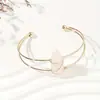 Pulseras de Moda Europeas y Americanas Talladas de Cristal Natural de Doble Punta de Venta Caliente Transfronteriza, Joyería de Pulsera Hecha a Mano Simple y Personalizada