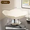 Nova Fruteira de Pé Alto da Temu para Uso Doméstico, Prato de Petiscos para Sala de Estar, Fruteira em Formato de Pétala, Prato para Frutas Secas e Doces de Mesa de Centro