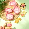 Cortador de Galletas Serie Ternero de Dibujos Animados 3D Molde de Galletas Ternero Travieso de Dibujos Animados Galleta de Impresión de Simulación de Arcilla DIY