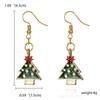 Europa y Estados Unidos aretes calientes de Navidad aretes decorativos de Navidad moda gancho para la oreja aretes de árbol de Navidad venta al por mayor al contado