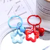 Chaveiro Pingente Estrela de Cinco Pontas Colorido em Acrílico Decoração de Case de Fone de Ouvido Dopamina Estilo Fresco Decoração de Bolsa de Casal