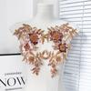 Malha branca Bead Stereo Floral Cloth Sticker Novo Estilo Carro Osso Vestido de Noiva Decoração Colarinho Saia Acessórios