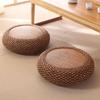 Cojín Tejido de Ratán, Asiento de Meditación Tatami, Tapete de Oración para Sala de Estar, Tapete para Mirador, Tapete Redondo Tejido de Paja Estilo Japonés Natural Zen