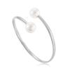 Fuente ebay AliExpress moda europea y americana personalidad simple viento frío acero inoxidable pulsera abierta de perlas para mujer