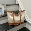 Bolso Tote de Hombro de Color Sólido de Patchwork de Nuevo Estilo, Simple y de Moda, Gran Capacidad, Tendencia para Mujer, Elegante para Viajar