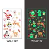 Novos Adesivos de Tatuagem Luminosos de Presente de Natal para Crianças Desenho Animado Floco de Neve Tatuagem Facial Adesivos Luminosos à Prova d'Água e de Suor