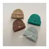 Chapéu de Lã Tricotado Infantil Estilo Merlot para Outono e Inverno com Simples Design de Pônei Bordado, Quente Proteção de Orelhas para Clima Frio