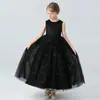 Vestido de Princesa para Meninas Vestido de Casamento Fofo Vestido de Verão Daminha Vestido de Festa de Aniversário Vestido para Apresentação de Piano no Palco Saia