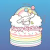 Decoração de mesa de sobremesa para cachorro Yugui, plug-in, cartão de decoração de bolo de aniversário para menina, adesivo musical push-card