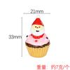 Gato Japonés Regalo de Navidad Cupcake de Santa Árbol de Navidad Decoración para el Hogar Adornos Pequeños de Resina para Escritorio