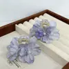 Nuevo Accesorio para el Cabello Estilo Chino, Pasador Pequeño con Diseño de Flor de Rosa, Pinza para el Cabello para Mujer, Pinza Lateral para Flequillo, Cabello Semirecogido, Pinza de Tiburón, Flor para el Cabello