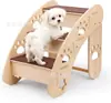 Escadas de Madeira para Pets, Escada para Cama de Cachorro, Rampa de Sofá para Gatos e Cachorros Pequenos, Degraus Antiderrapantes