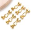 Folheado a Ouro Branco 18K Real Cor Prata Espessa Conserva de Cor Fivela de Pimenta Pingente Pingente Pulseira DIY Colar Acessórios de Joias