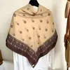 Chal para Mujer, Estilo Verano Delgado 110, Algodón Seda Artificial, Bufanda Cuadrada Grande Versátil a la Moda para Protección Solar, Bufanda Decorativa de Seda Estampada Retro Francesa