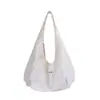 Bolsa de Lona Simples com Bolinhas Estilo Coreano 2026 Nova Grande Capacidade Versátil Bolsa Tote para o Dia a Dia Bolsa Pequena Fresca de Ombro Único para Mulheres