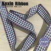 Fita Kexin listrada xadrez houndstooth handmade diy acessórios de cabelo material para laço acessórios para cinto de roupa casaco e chapéu