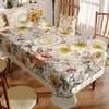 Toalha de mesa para sala de jantar estilo americano, à prova d'água, à prova de óleo, lavável, resistente ao calor, base de mesa de PVC, luxo leve, toque de alta qualidade, protetor de superfície de mesa de centro