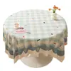 Toalha de mesa de jantar estilo creme, à prova d'água e à prova de óleo, jogo americano de mesa de jantar sem lavagem, novo modelo 2025, jogo americano de mesa de centro para sala de estar, protetor