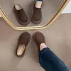 Sandalias sin cordones de suela gruesa y punta cerrada para mujer, nueva colección de otoño 2026, zapatos slip-on de moda, zapatos planos de plataforma