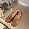 Zapatos planos casuales, nueva colección primavera/otoño 2026, zapatos Mary Jane para mujer, cuero tejido, suela suave, punta poco profunda, antideslizantes, zapatos de abuela