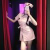 Traje de enfermera sexy para la vida nocturna, lencería sexy, tentación, caliente, color sólido, falda corta, juego de roles, traje de uniforme de cama