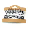 Set de 3 Piezas Venta Caliente Transfronteriza Cuerda de Mano Étnica Bohemia Retro Pulsera Tejida Colorida de Nepal Joyería