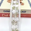 Vendas Diretas de Fábrica Fio de Organza Lantejoulas Bordado Pesado com Pérolas Roupas Renda Vestido Vestido de Casamento Decoração Acessórios