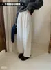 Pantalones casuales de lana de acetato con estampado de carambola de nueve puntos para mujer, estilo coreano otoño/invierno 2026, engrosados, dobladillo enrollado, cintura alta, caída, pantalones de abuela, nuevos