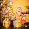 Linternas Luminosas de Dibujos Animados Seleccionadas Cuidadosamente para el Festival de Mediados de Otoño Linternas de Conejito Lindas Kits de Materiales para Manualidades DIY Infantiles para Productos de Puesto
