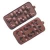 Molde de silicona para chocolate, pastel, pudín de gelatina, 14 piezas, pato, conejo, huevo de pato