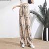 Tallas Grandes L~6XL 100kg Pantalones Frescos Estampado Tie-Dye Pintura a Tinta 2026 Nuevo Verano Pantalones de Pierna Ancha de Gasa para Mujer