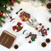 Conjunto Criativo de Faca e Garfo de Natal Desenho Animado Papai Noel Conjunto de Louças Bolsa de Armazenamento Suprimentos para Decoração de Festa de Feriado