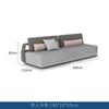 Conjunto de Sofás de Terraza para Hotel B&B Informal Muebles de Sofá para Jardín y Patio de Villa Conjunto de Sofás Metálicos para Exteriores