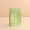 Sacos de Papel com Fundo Quadrado Xadrez Fresco em Cores Doces Atacado Sacos Exquisitos para Embalagem de Presente Feitos à Mão Sacos para Embalagem de Presente de Feriado