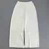 Pantalones de Tiro Elástico, Pantalones de Pierna Ancha Estilo Perezoso, Nuevo Estilo de Verano para Mujer, Pantalones Casuales Sueltos con Caída Adelgazante, Pantalones Largos Versátiles de Color Sólido