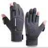 Luvas de Inverno Masculinas para Exterior com Forro de Lã Quente, Tela Sensível ao Toque, Antiderrapantes, para Ciclismo, Escalada, Esqui, Impermeáveis, Corta-vento, Luvas Esportivas
