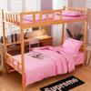 Algodón Puro Juego de Tres Piezas para Cama Individual de Dormitorio Colcha Azul Horneado Sábanas Funda de Colcha Juego de Cama de Seis Piezas