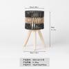 Tecelagem Criativa de Corda de Papel Doméstica para Interior Ornamentos de Flores Imitação de Rattan Madeira Maciça Suporte Decorativo para Vaso de Flores Suporte Removível Ornamentos Criativos