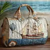 2026 Nueva Serie Náutica Retro Transfronteriza Bolsa de Viaje Acolchada Portátil para Distancias Cortas Bolsa Deportiva Multifuncional para Fitness