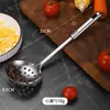 Jogo de utensílio supérgico da cozinha do aço: Espátula de Cozinha, Espátula Perfurada, Escumadeira, Colher de Sopa, Colher de Arroz, Pá para Farinha, Garfo de Carne, Conjunto de Utensílios de Cozinha de Sete Peças