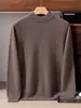 Suéter de punto plano de cachemir 100% puro Consinee de 12 puntos con cuello semialto, hilo AB, versátil, para hombre