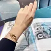 Vanjia Banhado a Ouro 18K Trevo da Sorte Pétala Trevo Completo com Diamante Corrente para Clavícula Pingente de Flor Única Anel de Flor Estilo Ins