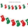 [Engrossado] Árvore de Natal alce bandeira de letra inglesa banner de tecido de feltro espesso flâmula flor