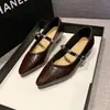 Sapatos Mary Jane retrô estilo francês com salto grosso para mulheres, novo modelo outono 2026, bico fino, salto médio, sapatos de salto baixo de corte raso