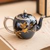 Fábrica Cejas Felices Punto de Belleza Olla Puntiaguda 999 Plata Kung Fu Juego de Té Individual Lujo Ligero Tetera de Gama Alta Té para el Hogar