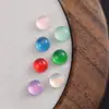 Anillo Redondo con Piedra Ojo de Gato Sintético 4-12 mm Accesorios de Resina Superficie Materiales DIY Hechos a Mano Pasador Accesorios para el Cabello