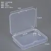 Caja de embalaje rectangular de plástico transparente, caja de exhibición de herramientas de ferretería, caja de embalaje para artículos pequeños, caja de almacenamiento de cuentas y botones